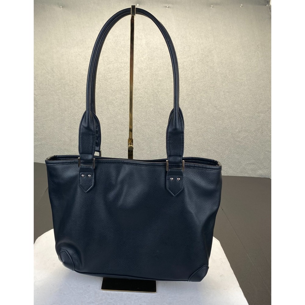 Rosetti Large Tote Shoulder Bag Purse,Black Leather - Picture 2 of 16